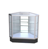 Hexagonal corner showcase knock down 20LX20WX12D X 38H frame shelf retail store