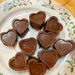 10-PIECE 2.3 OZ CHOCOLATE GOURMET HOMEMADE SNACK WITH NUTS  FRAME HEART SHAPE CHOCOLATE-FRAMEHEART