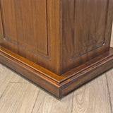 Mobile Wood Podium Pulpit Stand with Wheels 48  Tall Reading Panel EXECUTIVE-CLR235