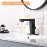 RUVIDA Touchless Bathroom Faucet with Temperature Digital Display,Basin Faucet FE121004BK-R