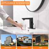 RUVIDA Touchless Bathroom Faucet with Temperature Digital Display,Basin Faucet FE121004BK-R