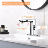 RUVIDA Touchless Bathroom Faucet,Faucet with Temperature Digital Display FE121004CP-R