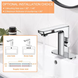 RUVIDA Touchless Bathroom Faucet,Faucet with Temperature Digital Display FE121004CP-R