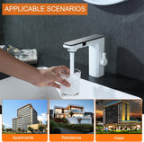 RUVIDA Bathroom Faucets,Bathroom Sink Faucets with Temperature Digital Display FE121004WH-R
