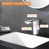 RUVIDA Bathroom Faucets,Bathroom Sink Faucets with Temperature Digital Display FE121004WH-R