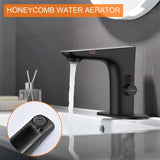 RUVIDA Touchless Bathroom Faucet,Matte Black Bathroom Faucet, Digital Display FE121011BK-R