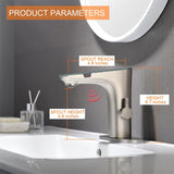 RUVIDA Touchless Bathroom Faucet,Brushed Nickel Bathroom Faucet FE121011NP-R