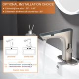 RUVIDA Touchless Bathroom Faucet,Brushed Nickel Bathroom Faucet FE121011NP-R