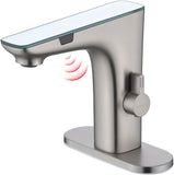 RUVIDA Touchless Bathroom Faucet,Brushed Nickel Bathroom Faucet FE121011NP-R