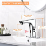 RUVIDA Touchless Bathroom Sink Faucets,Infrared Sensing,Chrome Sink Faucets FE121012CP