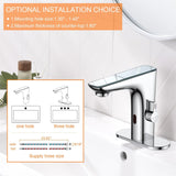 RUVIDA Touchless Bathroom Sink Faucets,Infrared Sensing,Chrome Sink Faucets FE121012CP