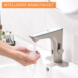 RUVIDA Touchless Bathroom Sink Faucets, Infrared Sensing, Brushed Nickel Faucets FE121012NP