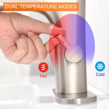 RUVIDA Touchless Bathroom Sink Faucets, Infrared Sensing, Brushed Nickel Faucets FE121012NP