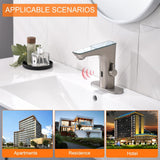 RUVIDA Touchless Bathroom Sink Faucets, Infrared Sensing, Brushed Nickel Faucets FE121012NP