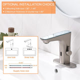 RUVIDA Touchless Bathroom Sink Faucets, Infrared Sensing, Brushed Nickel Faucets FE121012NP