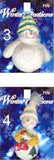 FINEST£­32242 White Scarf W/g&w Striped Hat