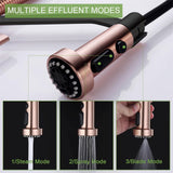 RUVIDA Black Kitchen Sink Faucets Pull Down Sprayer,Stainless Steel Spring Sink FK121054BKSG-I