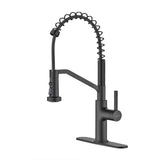 RUVIDA Kitchen Faucets Pull Down Sprayer,Stainless Steel Spring Sink Faucets FK121054BK