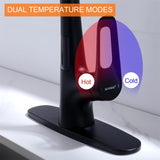 RUVIDA Matte Black Kitchen Faucets,Pull Down Sprayer,Single Handle Motion Sensor FK121064BK-I-F