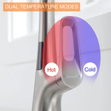 RUVIDA Brushed Nickel Kitchen Faucets, Pull Down Sprayer,Single Handle Sensor FK121064NP-I-F