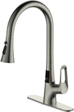 RUVIDA Brushed Nickel Kitchen Faucets, Pull Down Sprayer,Single Handle Sensor FK121064NP-I-F
