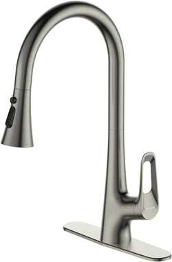 Ruvida Kitchen Faucets,Brushed Nickel Kitchen Faucet with Pull Down Sprayer FK121064NP