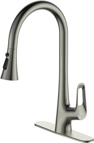 Ruvida Kitchen Faucets,Brushed Nickel Kitchen Faucet with Pull Down Sprayer FK121064NP