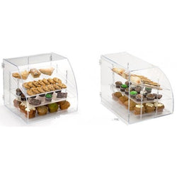 Display, Acrylic Countertop Food Case w/ Curved Front Rear Door Reload 13032