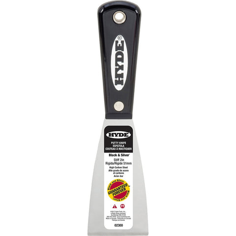 Hyde 02300 2 Black & Silver Stiff Putty Knife-1PK