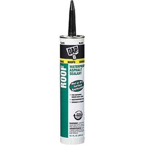 DAP 18268 10.3oz Black Roof Waterproof Asphalt Filler & Sealant 12/pk LANC-1137