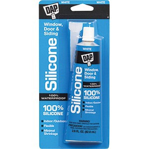 DAP 00752 2.8oz White 100% Silicone Sealant-1PK LANC-1203