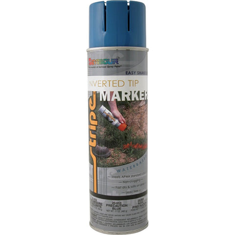 Seymour 20-653 20 oz. (17 oz. Fill) Precaution Blue Stripe Inverted Tip Marker-1PK LANC-12119
