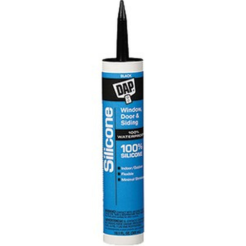 DAP 08642 9.8oz Black 100% Silicone Window & Door Sealant-12PK LANC-1231