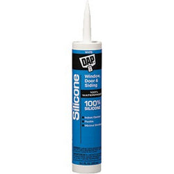 DAP 08646 9.8oz White 100% Silicone Window & Door Sealant-12PK LANC-1246