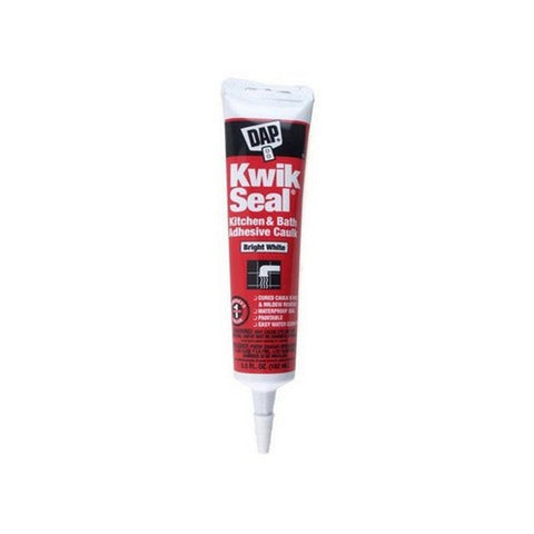 DAP 18001 5.5oz White Kwik Seal Kitchen & Bath Adhesive Caulk-1PK LANC-1248
