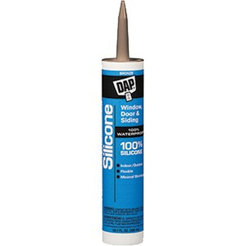 DAP 08647 9.8oz Bronze 100% Silicone Window & Door Sealant-12PK LANC-1251