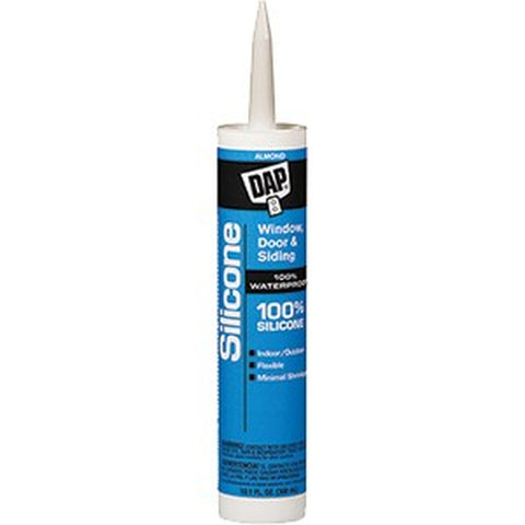 DAP 08649 9.8oz Almond 100% Silicone Window & Door Sealant-12PK LANC-1254