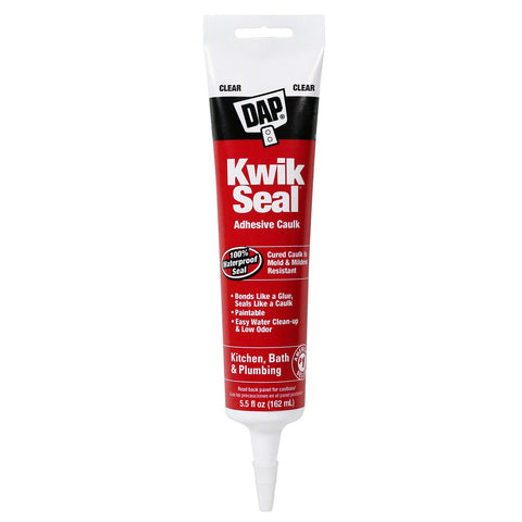 DAP 18008 5.5oz Clear Kwik Seal Kitchen & Bath Adhesive Caulk-1PK LANC-12983