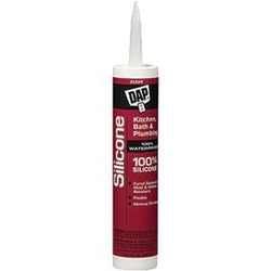 DAP 08648 9.8oz Clear 100% Silicone Kitchen & Bath Sealant-12PK LANC-13077