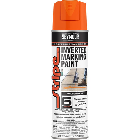 Seymour 20-657 20 oz. (17 oz. Fill) Fluorescent Orange Inverted Tip-1PK LANC-13769