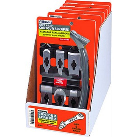 Allway CS6 Soft Grip Contour Scraper Set w/6 Blades-1PK LANC-145694
