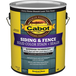Cabot 0806 1gal Neutral-Base Solid Color Acrylic Siding Stain-1PK