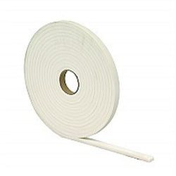 M-D 02733 3/16 x 3/8 x 17' White Hi Density Foam Tape w/ Adhesive Closed Cell-1PK LANC-146325
