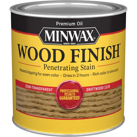 Minwax 22126 1/2pt Driftwood 2126 Semi-Transparent Stain-1PK LANC-146