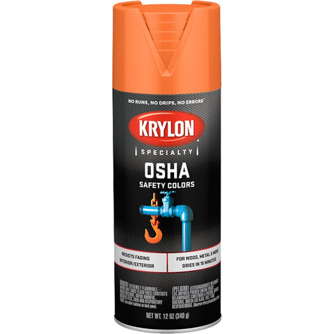 Krylon K02410777 12oz OSHA Safety Orange Spray Paint-1PK LANC-1471
