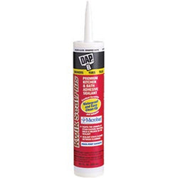 DAP 18510 10.1oz White Kwik Seal Plus Kitchen & Bath Adhesive Sealant-12PK LANC-147237