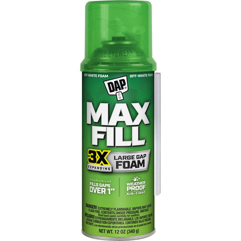 DAP 00043 12oz Max Fill 3X Large Gap Foam Expanding Sealant-1PK LANC-147371