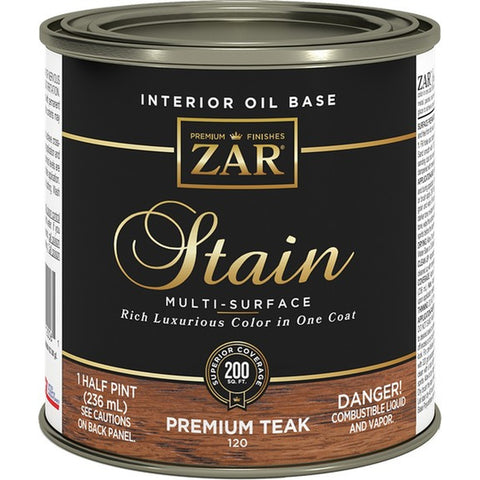Zar 12006 .5Pt Premium Teak 120 Wood Stain-1PK