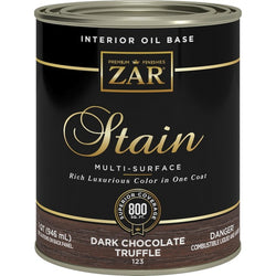Zar 12312 Qt Dark Chocolate Truffle 123 Wood Stain-1PK