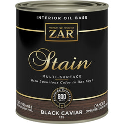 Zar 13512 Qt Black Caviar 135 Wood Stain-1PK